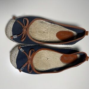 Michael Kors Navy and Brown Espadrilles